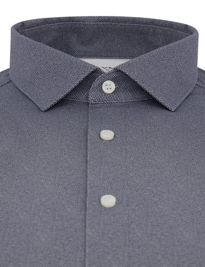 OLYMP Level Five 24/Seven Overhemd, Body Fit, Modern Kent, Marineblauw