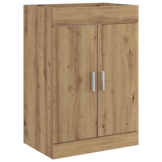 vidaXL - Badkamer - Onder - Het - Wastafel - Kast - Artisanaal - eiken