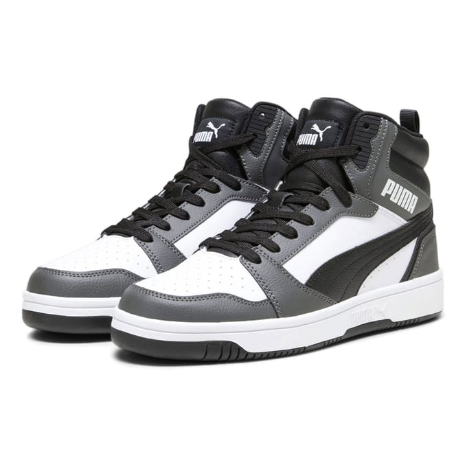PUMA Rebound v6 Unisex Sneakers - PUMA White-PUMA Black-Shadow Gray