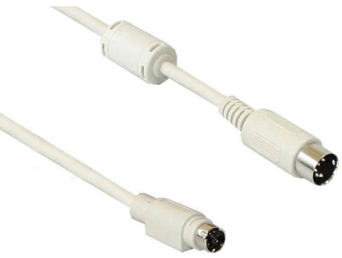 PS/2 - DIN 5-pins toetsenbord kabel / beige - 1,5 meter
