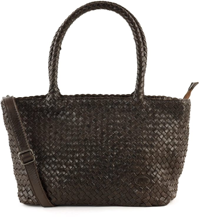 Bear Design Franca Gevlochten Handtas - Bruin