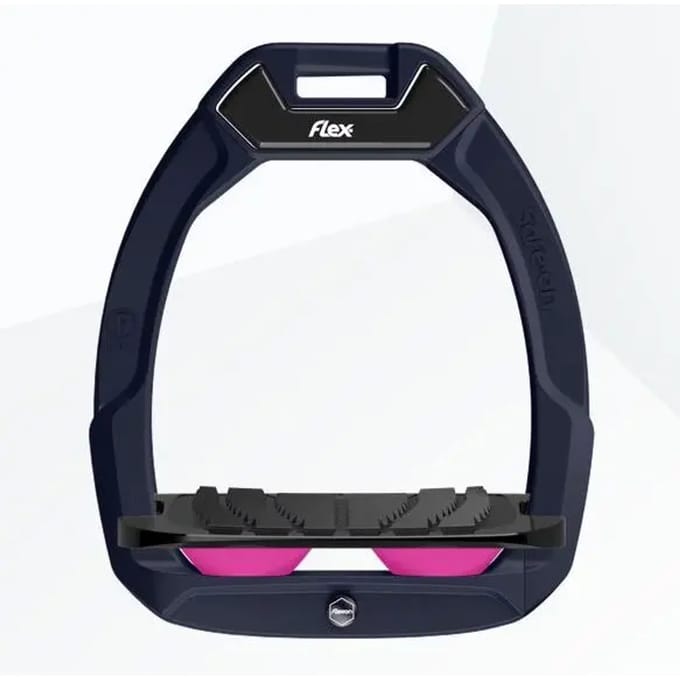 Veilige ruiterijbeugels Incliné Grip Groen/Zwart/Roze Flex-On Safe-On