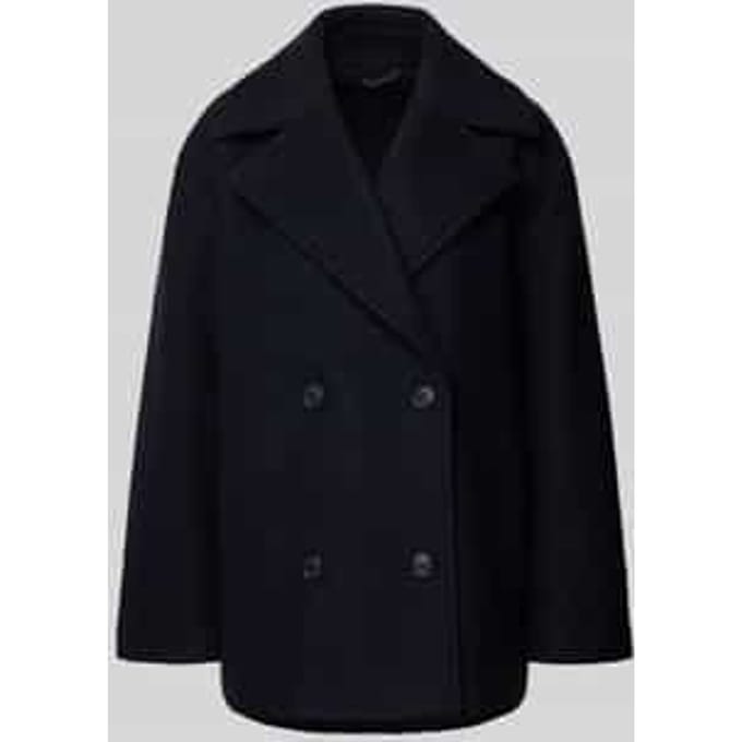 Oversized korte trenchcoat van wolmix - curated by Maja Weyhe
