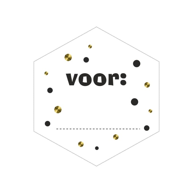 Trendy Sluitstickers - Rol 250 Stuks - "Voor....." - Etiketten - Sluitzegels