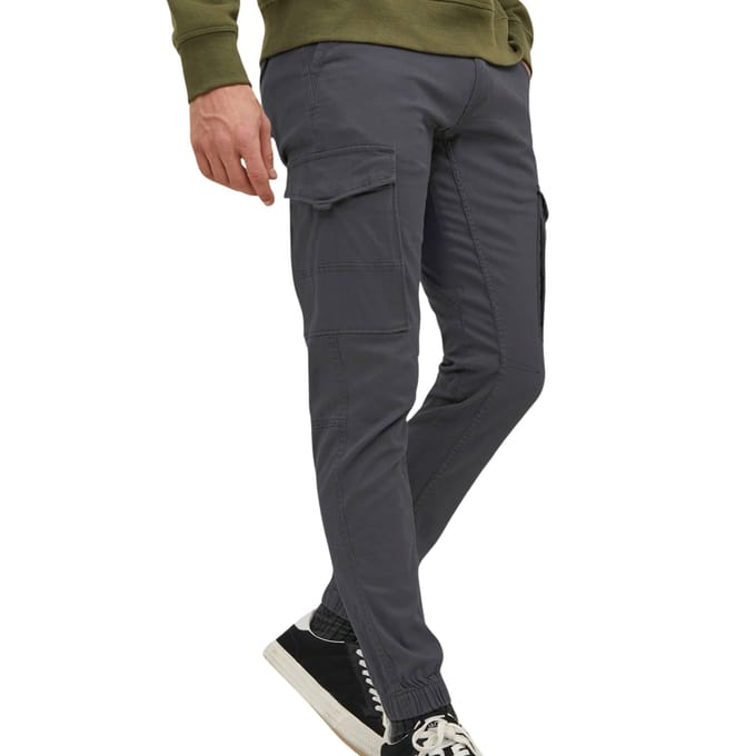 JACK&JONES JPSTPAUL FLAKE CARGO ASPHALT NOOS Heren Broek - Asphalt