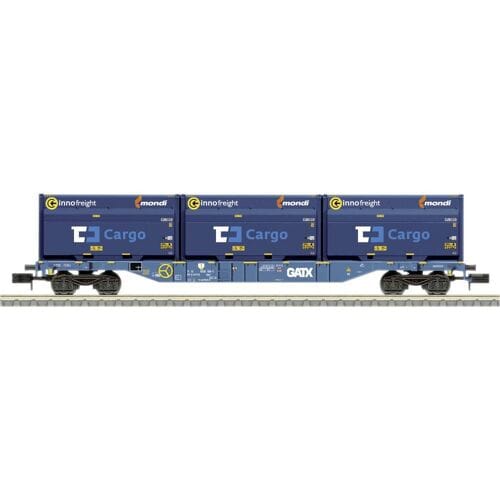 MiniTrix 18434 N containerwagen van de GATX