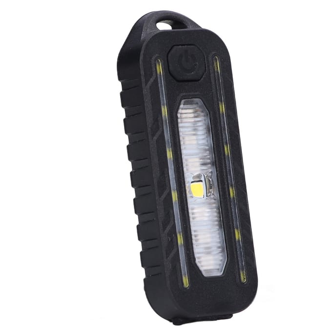 Multifunctioneel Rood Blauw Waarschuwingslicht USB Opladen Achterlicht LED Waterdichte Schouderlamp black