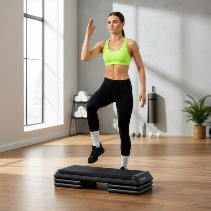Actiget® Aerobic Stepper | Verstelbaar | Zwart/Grijs | Antislip | 350 KG