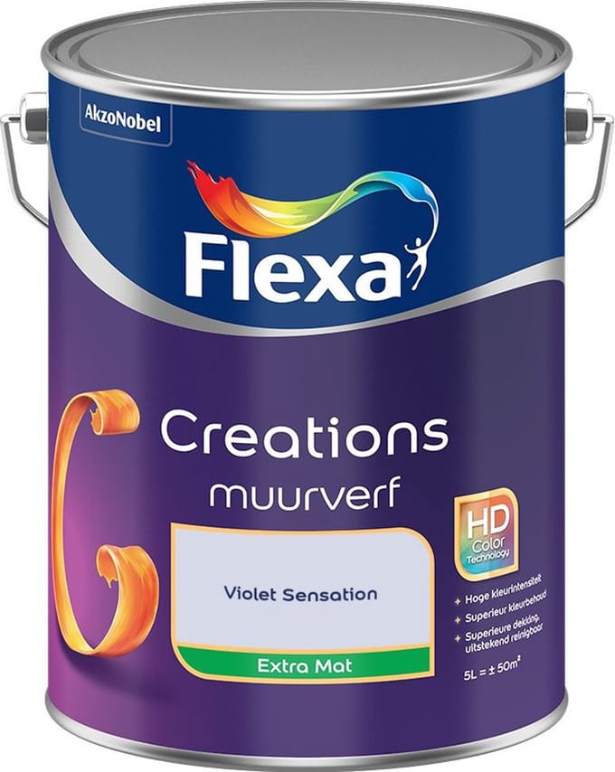 Flexa - Creations Muurverf Extra Mat - Violet Sensation - Mengverf - 5 L