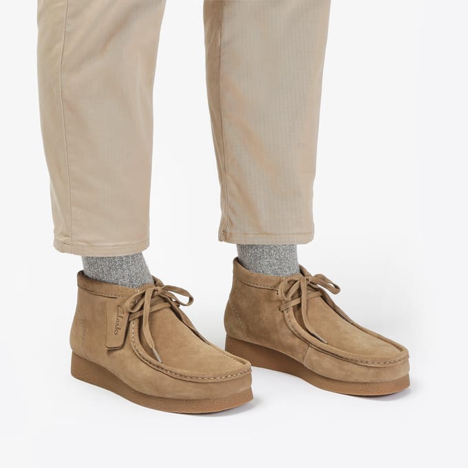 CLARKS WallabeeEVO BT Heren Veterschoenen - Suede - Bruin