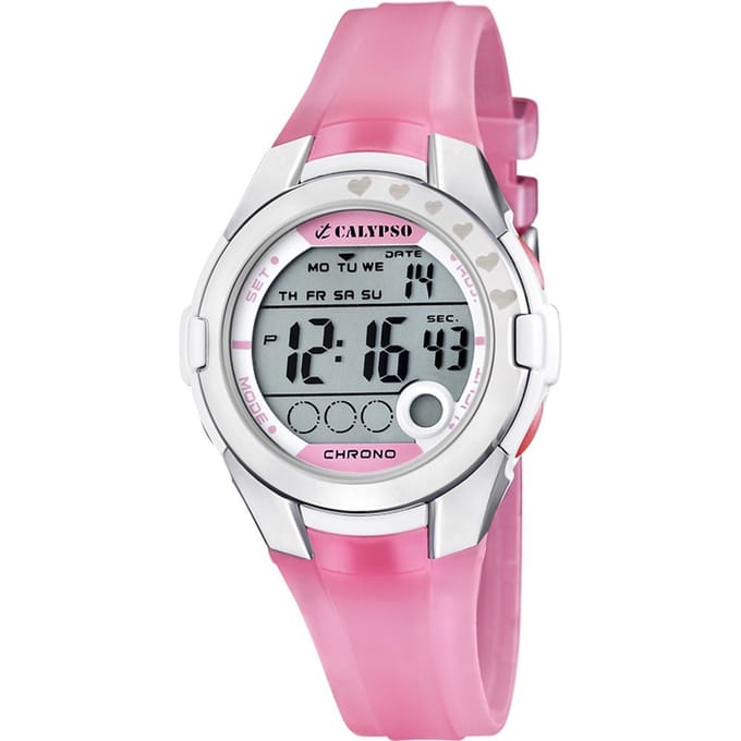 Calypso K5571/2 digitaal horloge 38 mm 100 meter roze