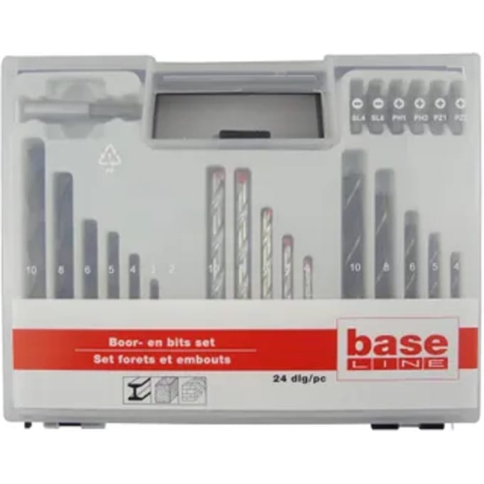 Baseline Boor- En Bitset - Voor Hout/metaal/beton - 24-delig