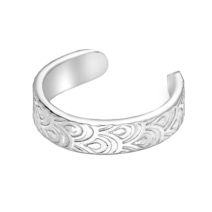 EAR IT UP - Ear cuff - Veren - Textuur -  925 sterling zilver - 12 x 3 mm - 1 stuk