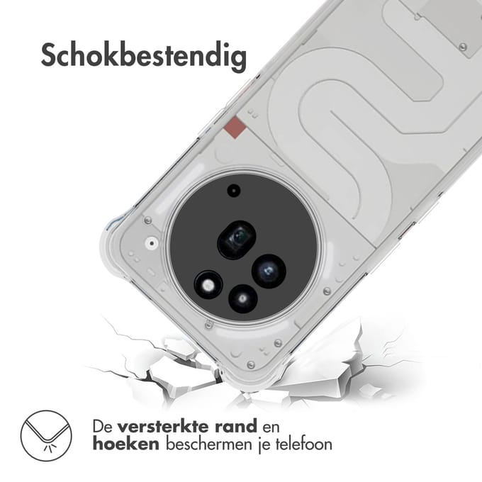 imoshion Hoesje - Geschikt voor Nothing Phone (3a) Pro - Shockproof Case - Transparant