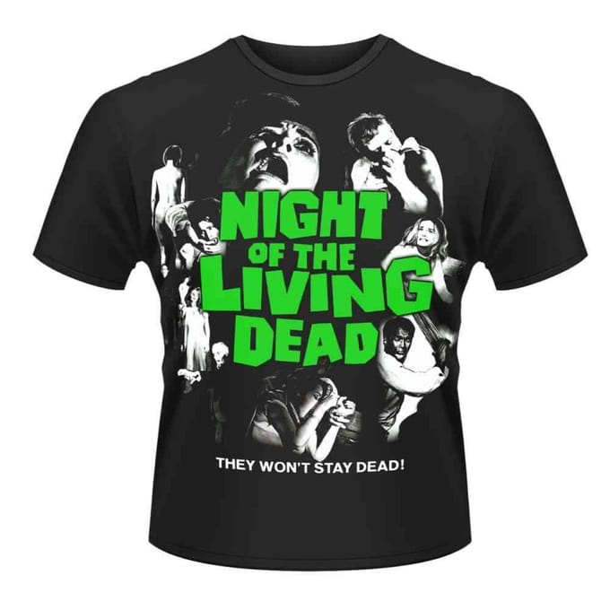 Plan 9 Unisex Tshirt -M- NIGHT OF THE LIVING DEAD Zwart