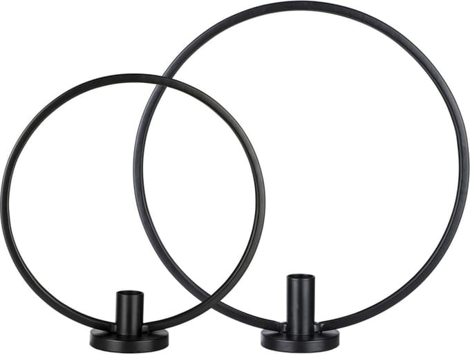 HI Ringkandelaarset 2 st zwart