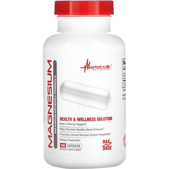 Metabolic Nutrition, Magnesium, Maximale Potentie Formule, 90 Capsules