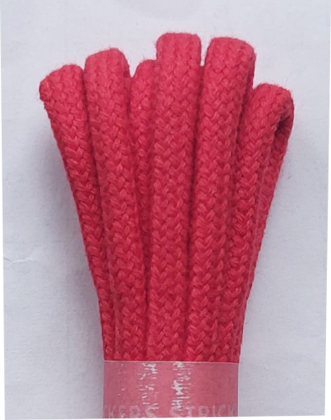 Strickers Veter - Rood - Extra Dik Rond - Lengte 90 cm - Dikte 4,5 mm - Schoenveter