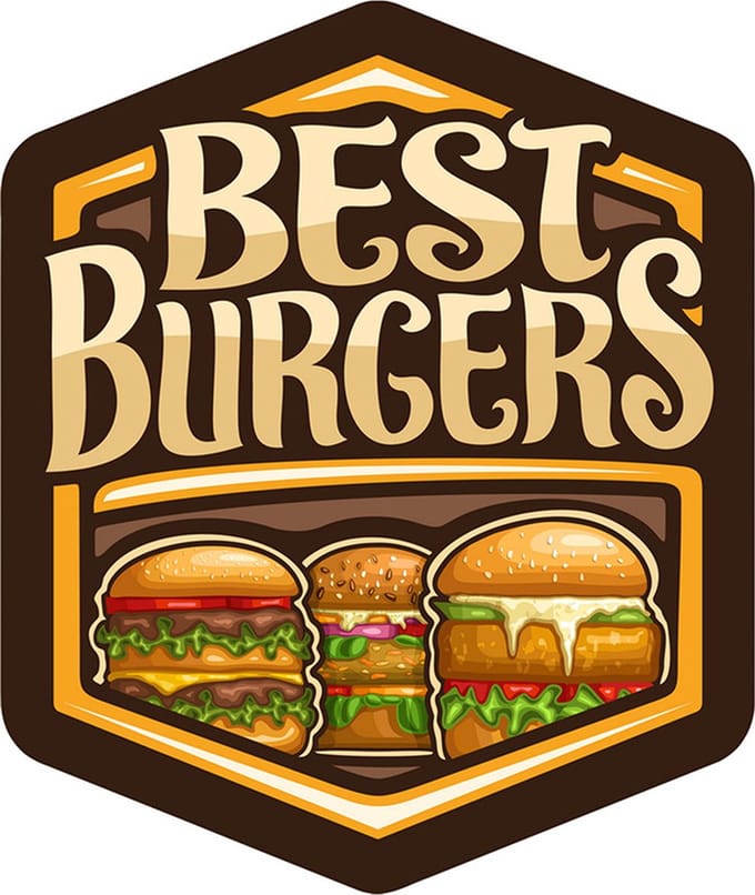 Clayre & Eef Tekstbord 38x45 cm Bruin IJzer Hamburgers