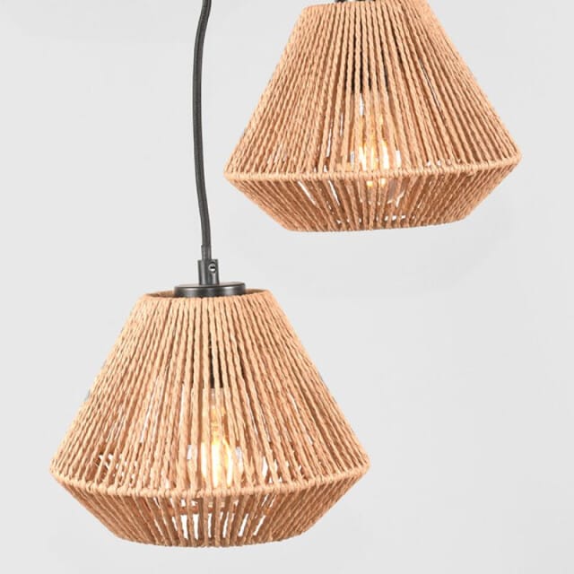 LABEL51 Ibiza Hanglamp - Naturel - Stof - 3-Lichts