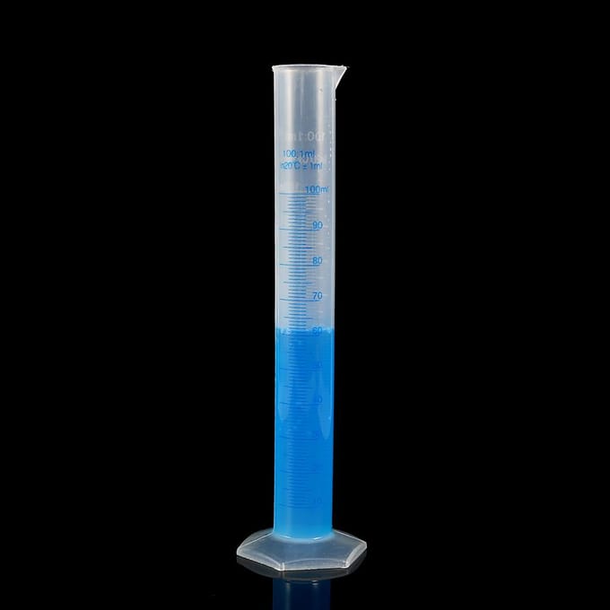 Maatcilinders Glas 100ml Plastic Maatcilinder Corrosiebestendigheid gray