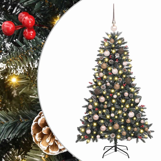 vidaXL - Kunstkerstboom - Groen - 150 - cm - PVC - en - Plastic - en - Staal