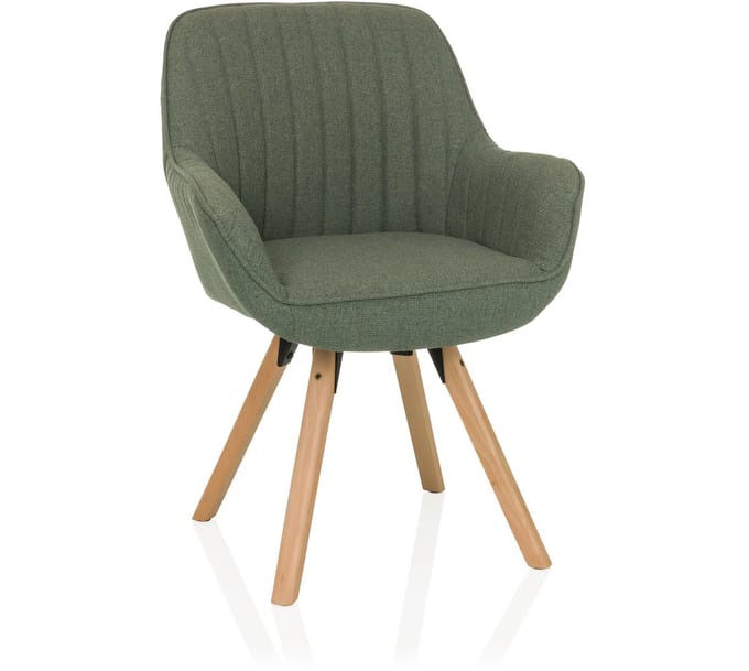 Bezoekersstoel / eetkamerstoel SCANDI SOFT stof mint hjh LIVING