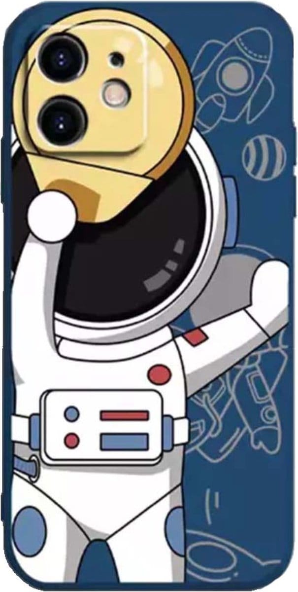 Smartphonica iPhone 12 Mini hoesje TPU met astronaut opdruk - blauw geschikt voor iPhone 12 Mini