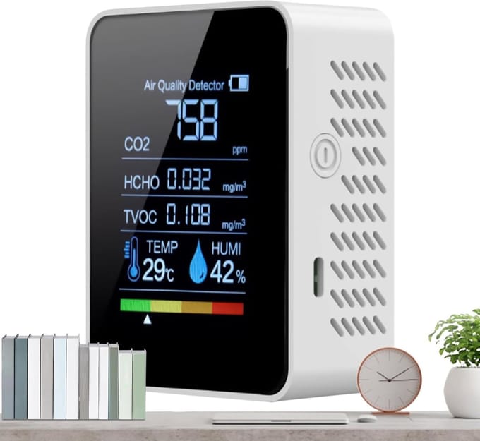 Luchtkwaliteit Meter - CO2 Sensor - Veiligheid Meten - Real-time Data - 5x10x5 cm