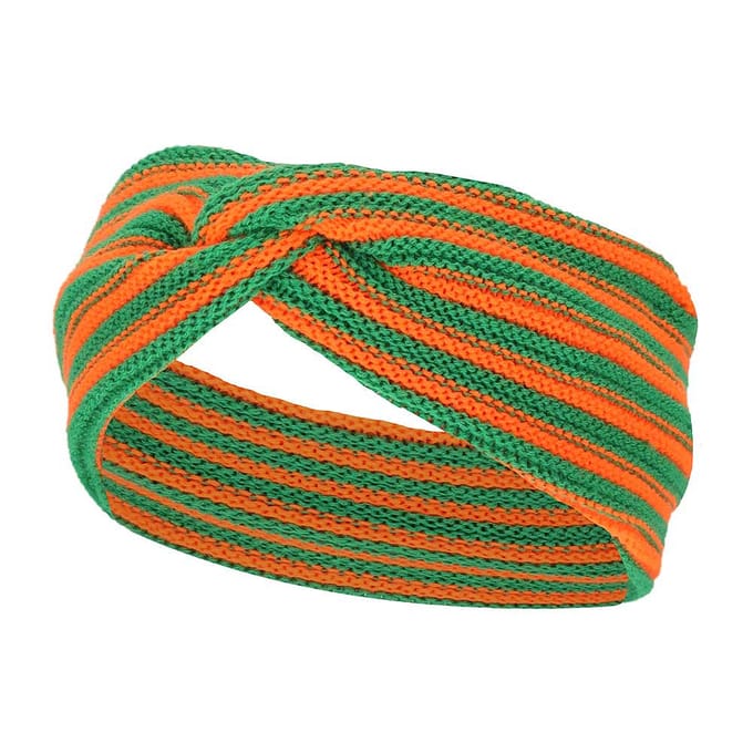 Kruikenstad - gekleurde hoofdband - One size / Oranje/groen