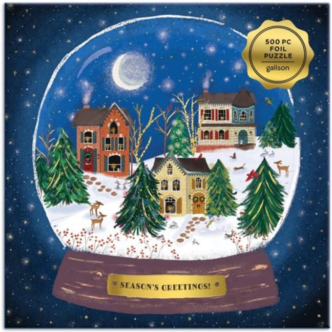 Winter Snow Globe 500 Piece Puzzle - Galison