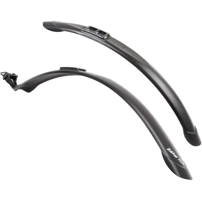 Zefal Trail Spatbordset – Spatbord Voor en Achter – Maat: 28” – Verstelbare Bevestiging – Zwart