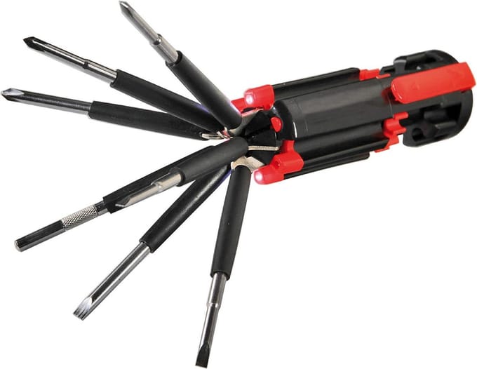 Multifunctionele LED Zaklamp met Geïntegreerde Schroevendraaier Set