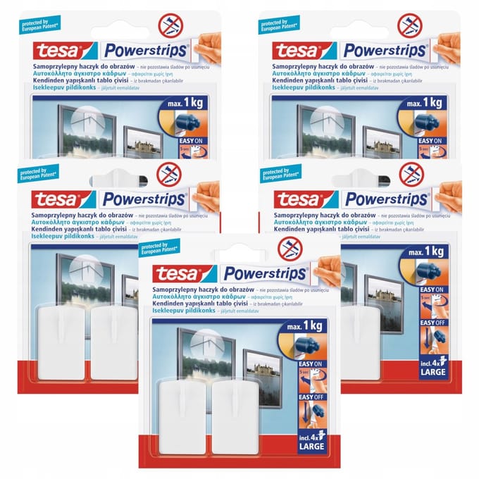 Tesa - Ophanghaken - 1kg - Powerstrips - Wit