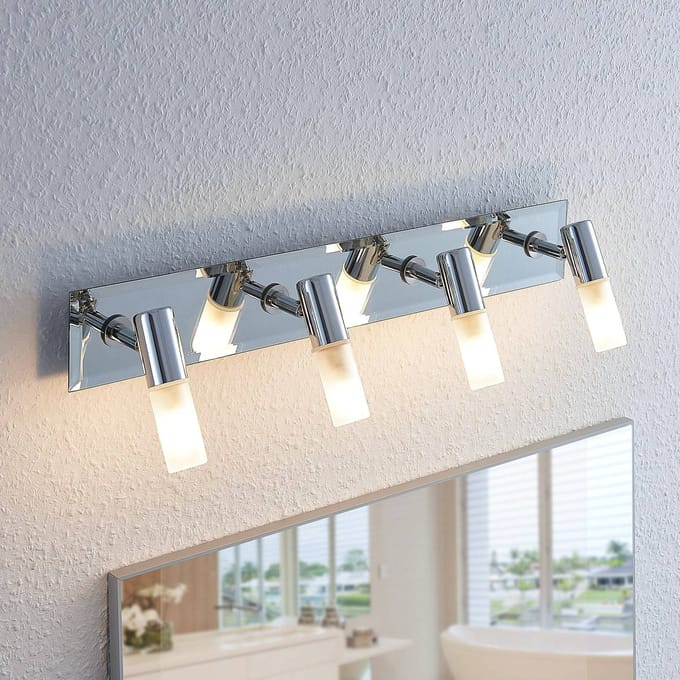 Lindby - buitenspot - 4lichts - Metaal, glas - H: 11 cm - G9 - chroom, wit
