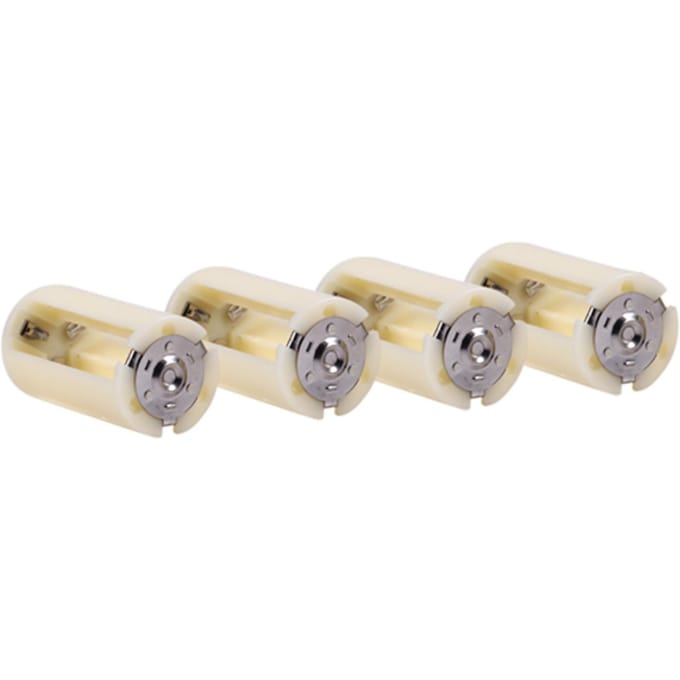 4pcs Universal 3 AA to D Size Parallel Battery Convertor Adapter Holder Cases Box White beige
