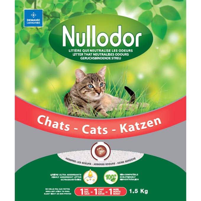 1,5kg Nullodor silica kattenbakvulling