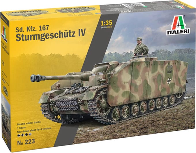 Italeri Modelbouwpakket Auto - 0223 Duitse Sd. Kfz. 167 SturmGeschutz IV Plastic - 1:35 - Modelbouw