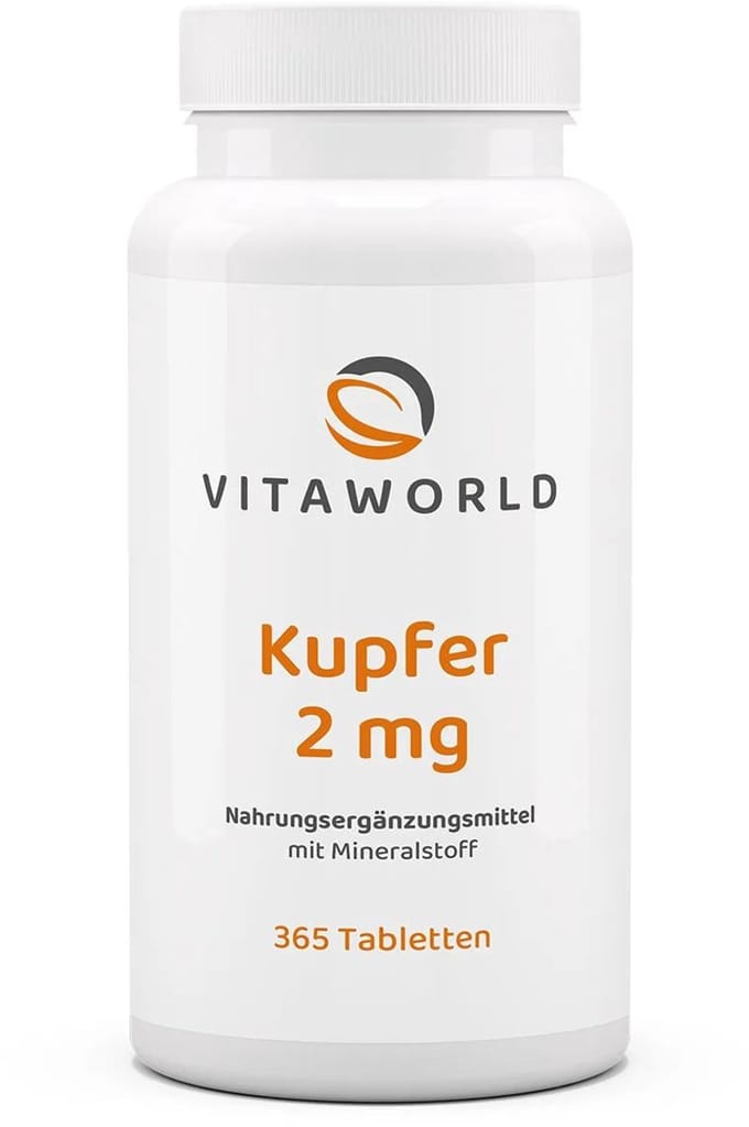 Vitaworld koper 2mg 365 tabletten