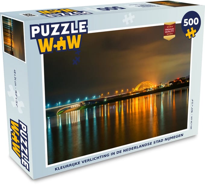 Puzzel Nijmegen - Licht - Water - Legpuzzel - Puzzel 500 stukjes