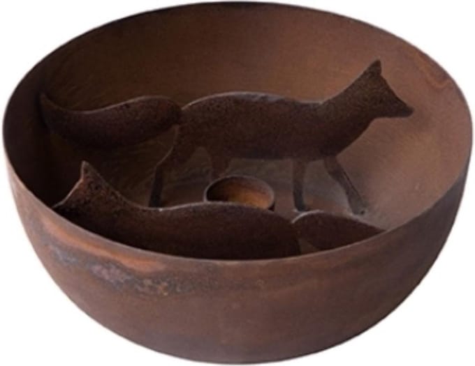 BC | Candle Bowl | Fox | Brown Antique