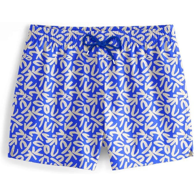 "Blue Geometric" Zwemshorts