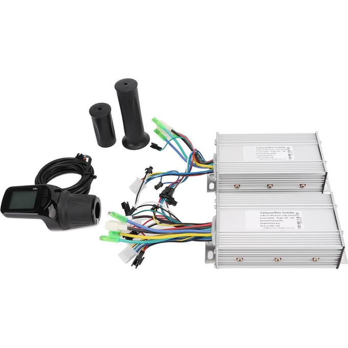 Dubbele Aandrijving 36 48V 500W Elektrische Scooter Fiets Motor Controller 886 Halve Handvat LCD Display black