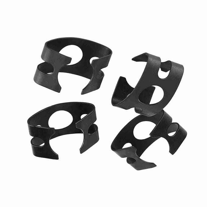 4 stuks Remleidingklemmen voor Golf MK1 MK2 Cabriolet Scirocco 1.6 1.8 GTI 4D0611715B black