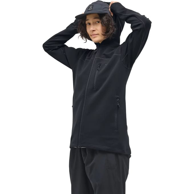 Haglofs Rosson Mid Hood Dames (Maat - L, Kleur - True black)