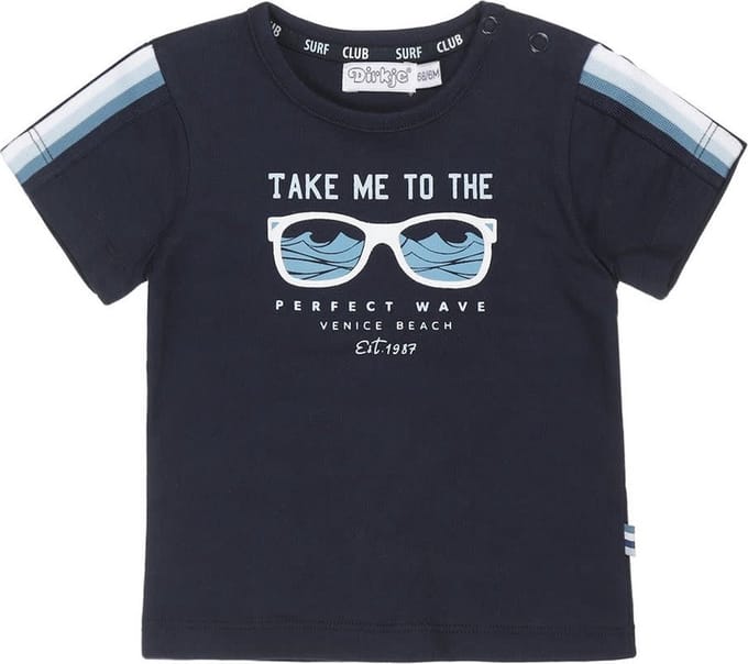 Dirkje Jongens Shortsleeve Tshirt To The Sun Navy - 68