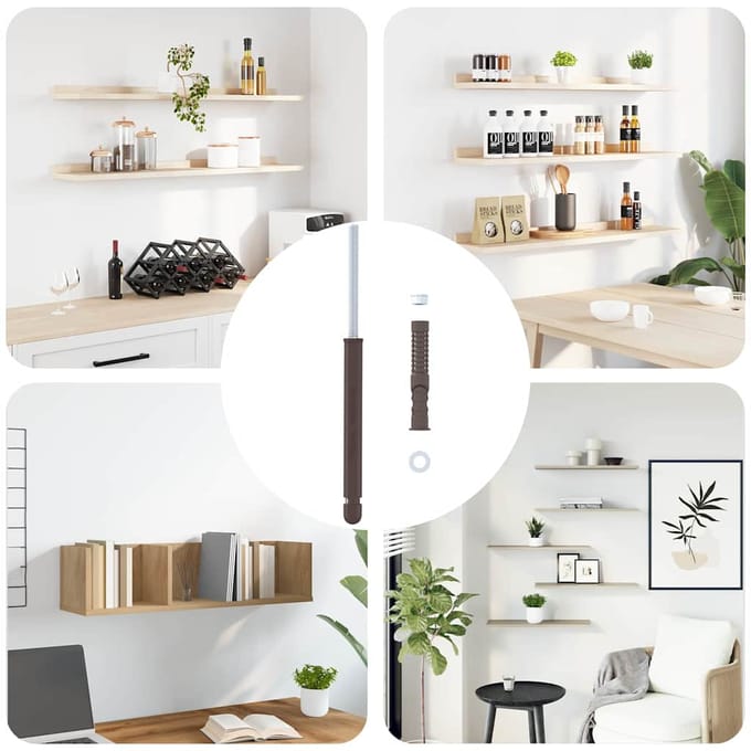 vidaXL - Vliegende - Plankbeugels - 12 - Beige - Ø10 - x - 170 - mm - Staal