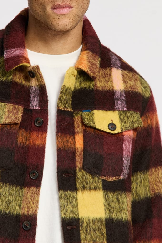 Shiwi Syd Brushed Check Jacket Red Earth Check Taglia: M | Giacche leggere Outlet | Uomo | Rosso