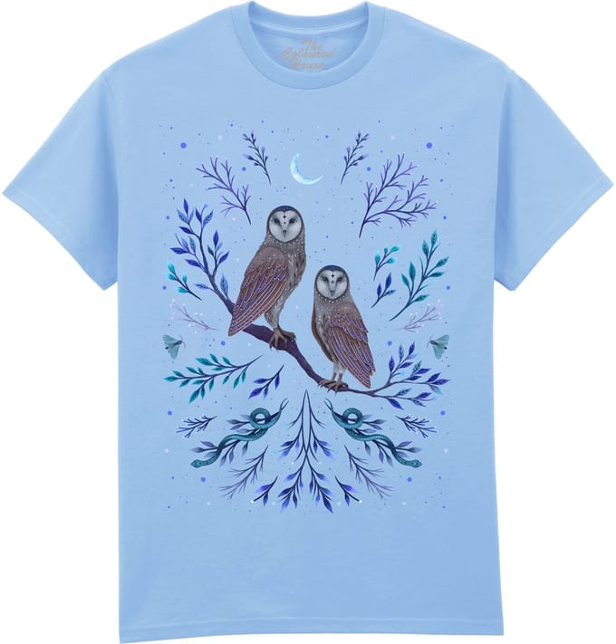 Uilen Owls In The Moonlight The Coloured House T-shirt S