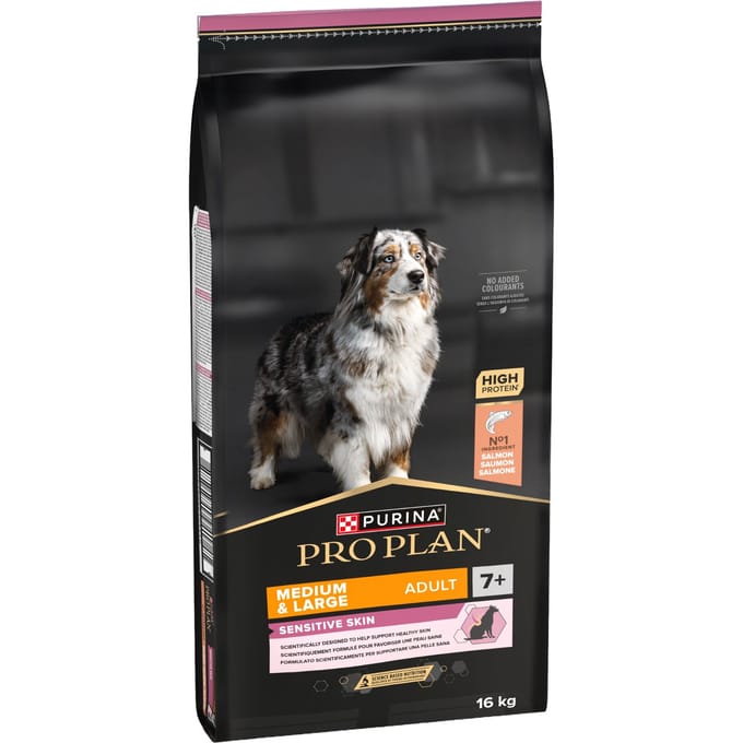 PURINA PRO PLAN Medium & Large Adult 7+ Sensitive Skin - 16 kg